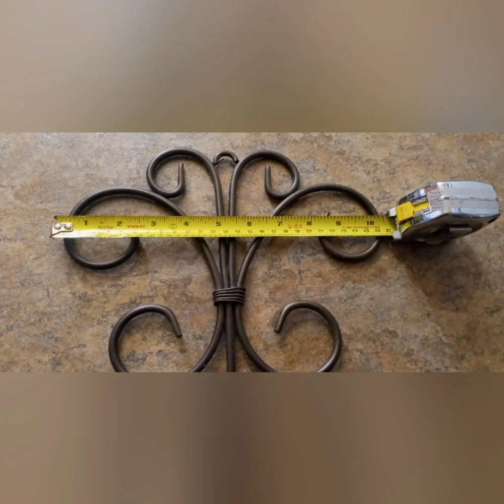 Decorative Scroll Metal Wall Sconce - Black 10×10